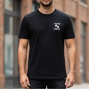 Lucky Brand — Think Lucky Black Short Sleeve Tee